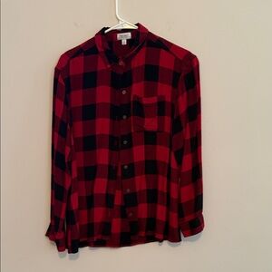 True Craft Red and Black Buffalo Plaid Button-Down Shirt